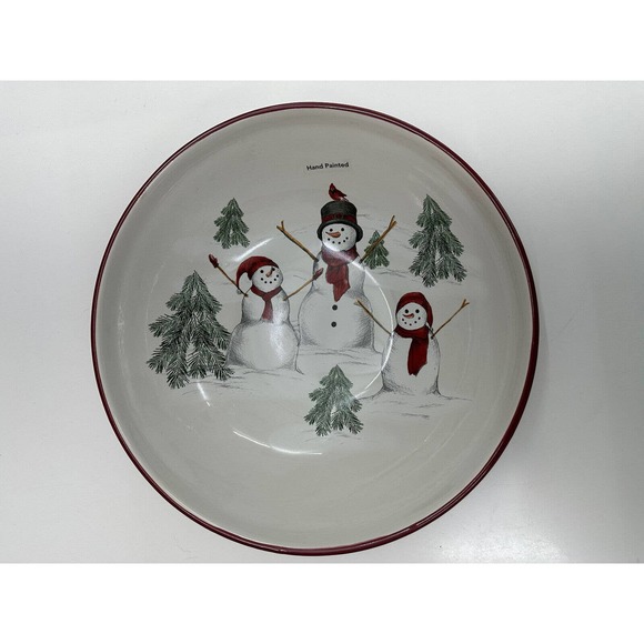St. Nicholas Square Other - New St. Nicholas Square Yuletide Snowman Serving Bowl Large